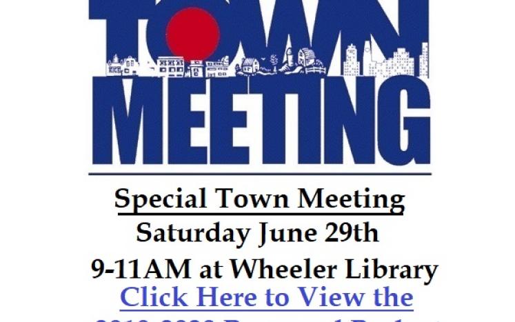 town meeting june 29th, 2019