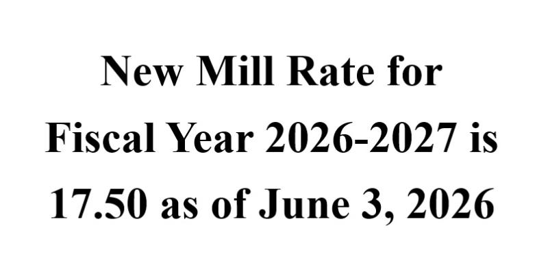 New Mill Rate for FY 2026-2027