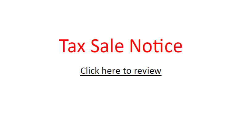 Tax Sale Notice