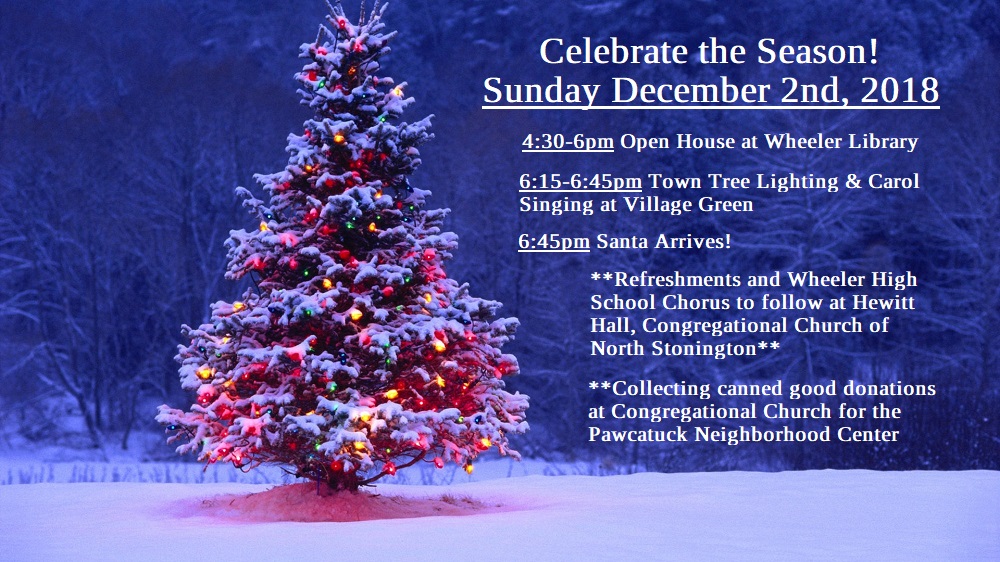 2018 North Stonington Tree Lighting on Village Green December 2nd